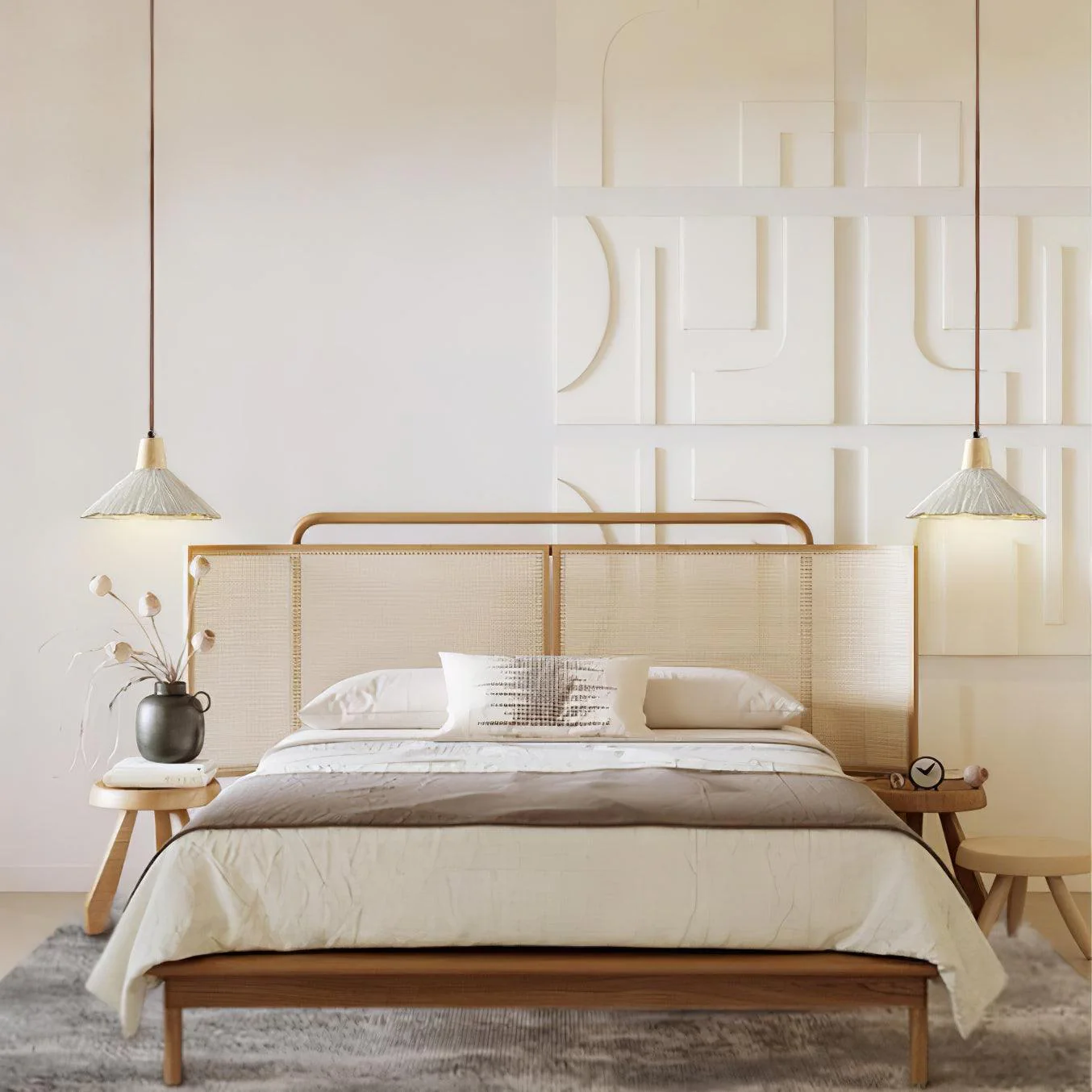 Byers Vintage Metal Wood Concrete Pendant Light Bathroom Kitchen