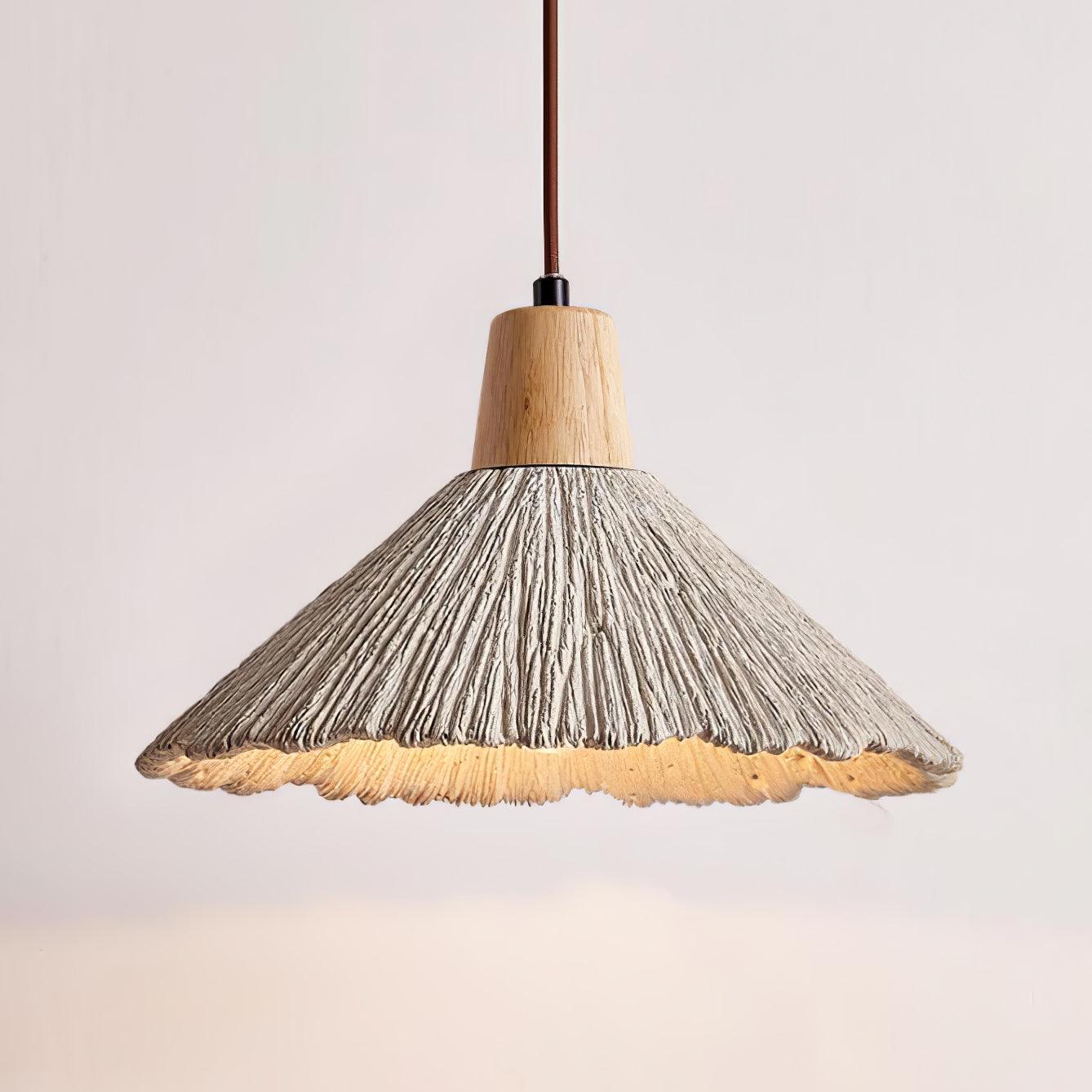 Byers Vintage Metal Wood Concrete Pendant Light Living Room Bedroom