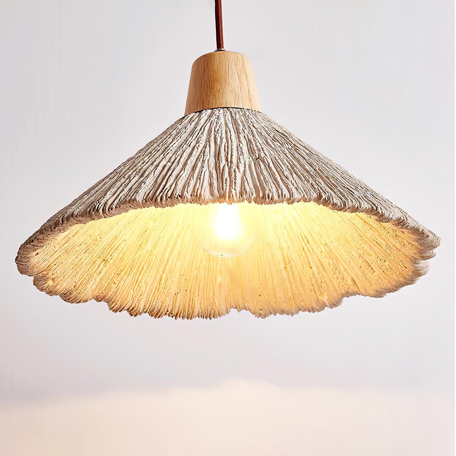 Byers Vintage Metal Wood Concrete Pendant Light Living Room Bedroom