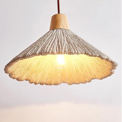 Byers Vintage Metal Wood Concrete Pendant Light Living Room Bedroom