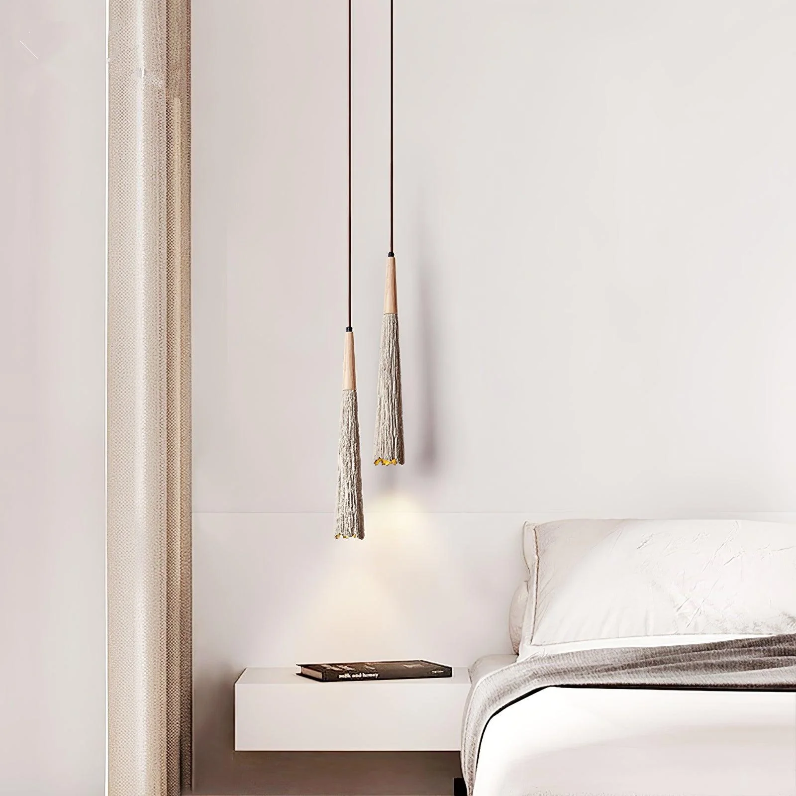 Byers Vintage Metal Wood Concrete Pendant Light Living Room Bedroom