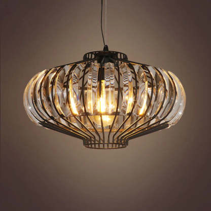 Kristy Modern Designer Pendant Light Glass Black Dining Room