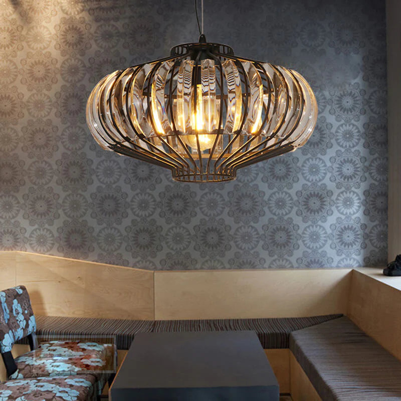 Kristy Modern Designer Pendant Light Glass Black Dining Room