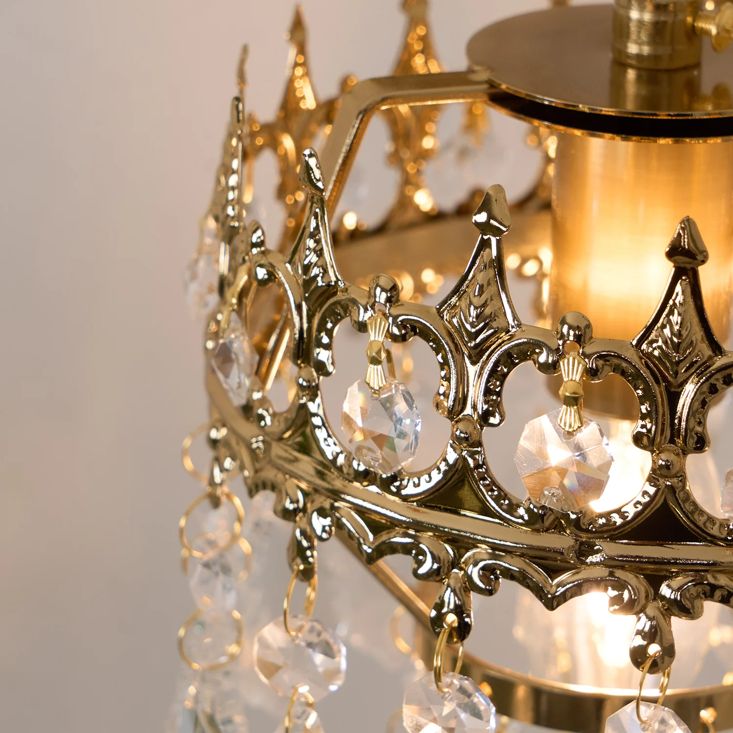 Alessio Classical Crystal Crown Wall Lamp Bathroom Kitchen
