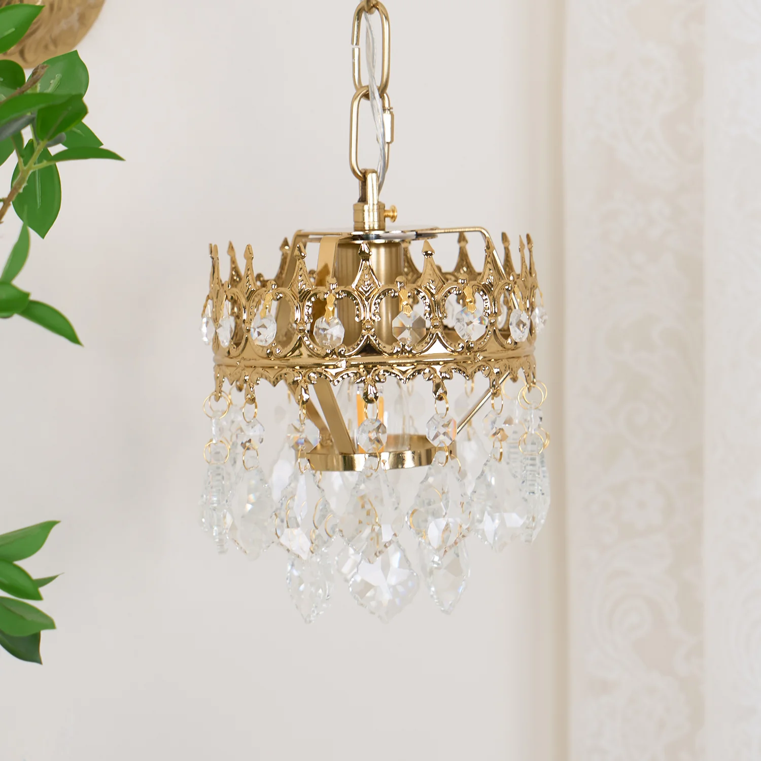 Alessio Classical Crystal Crown Wall Lamp Bathroom Kitchen
