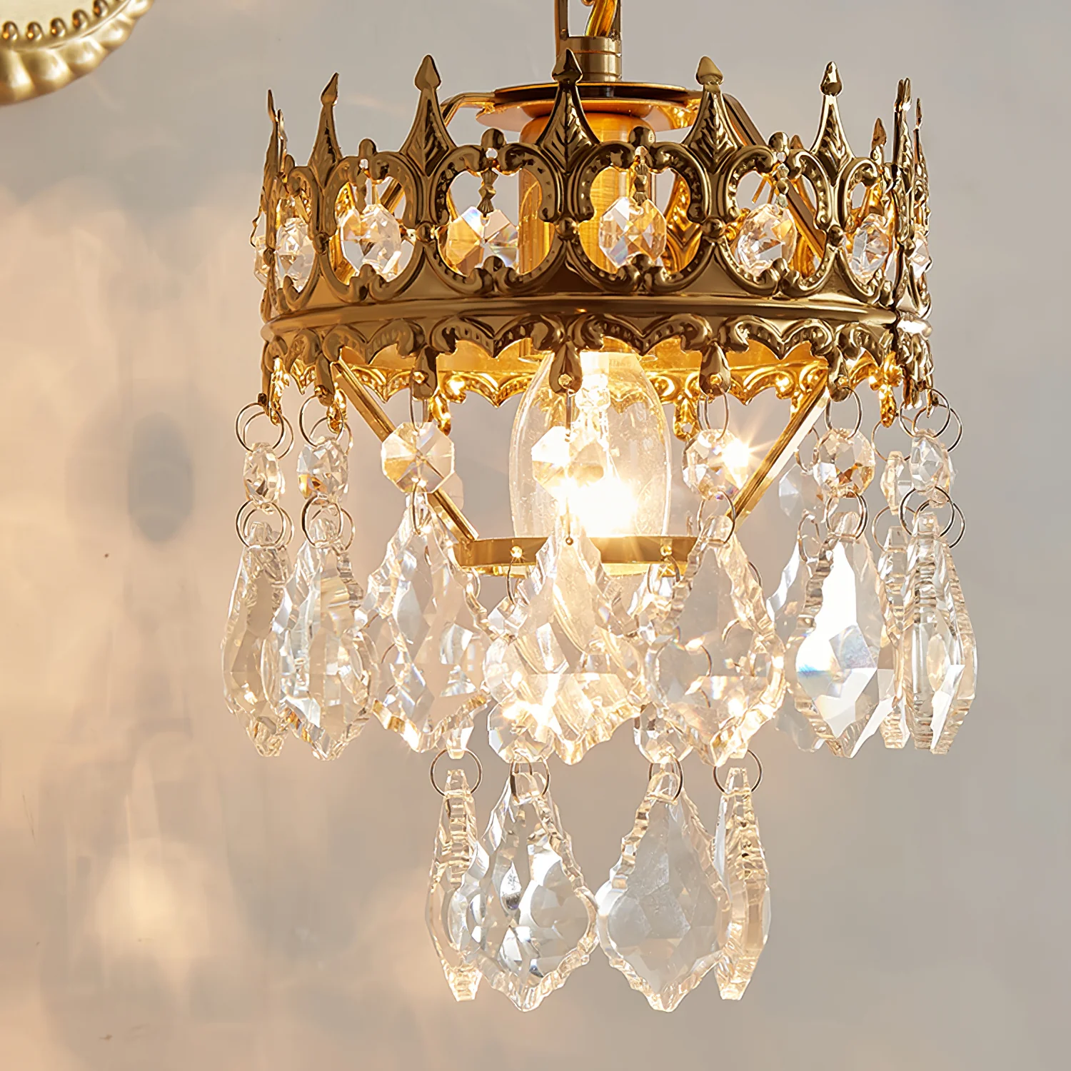 Alessio Classical Crystal Crown Wall Lamp Bathroom Kitchen