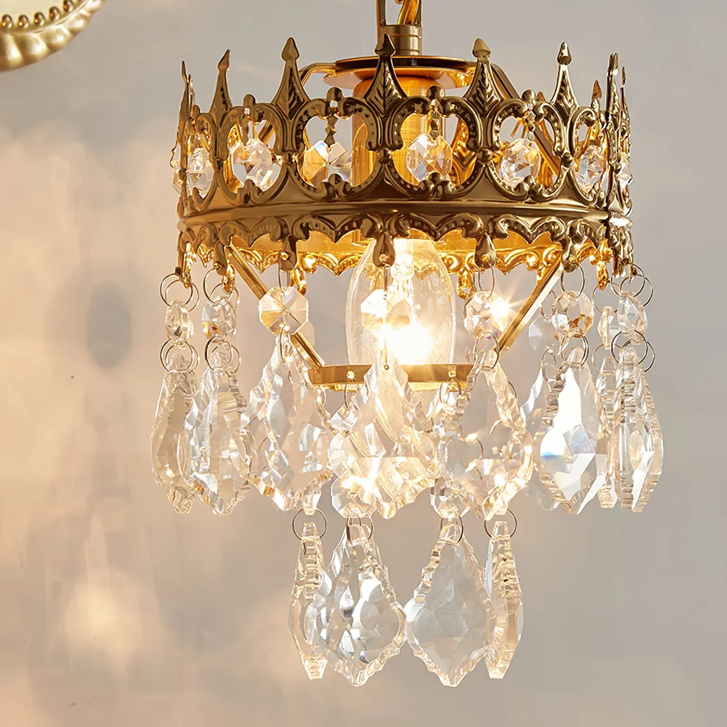 Alessio Classical Crystal Crown Wall Lamp Bathroom Kitchen