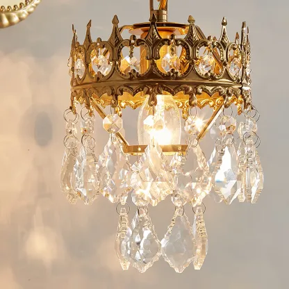 Alessio Classical Crystal Crown Wall Lamp Bathroom Kitchen