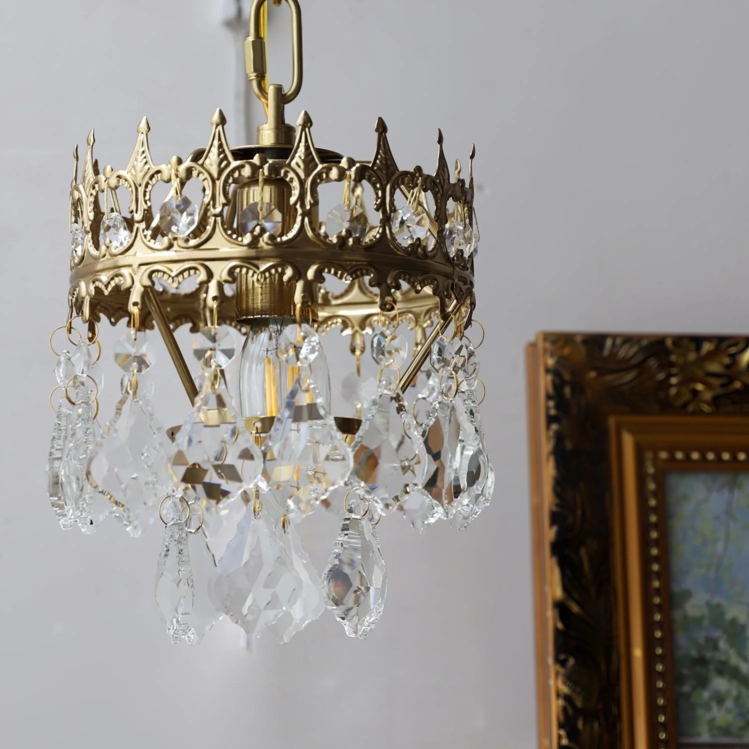 Alessio Classical Crystal Crown Wall Lamp Bathroom Kitchen