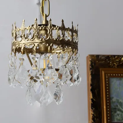 Alessio Classical Crystal Crown Wall Lamp Bathroom Kitchen