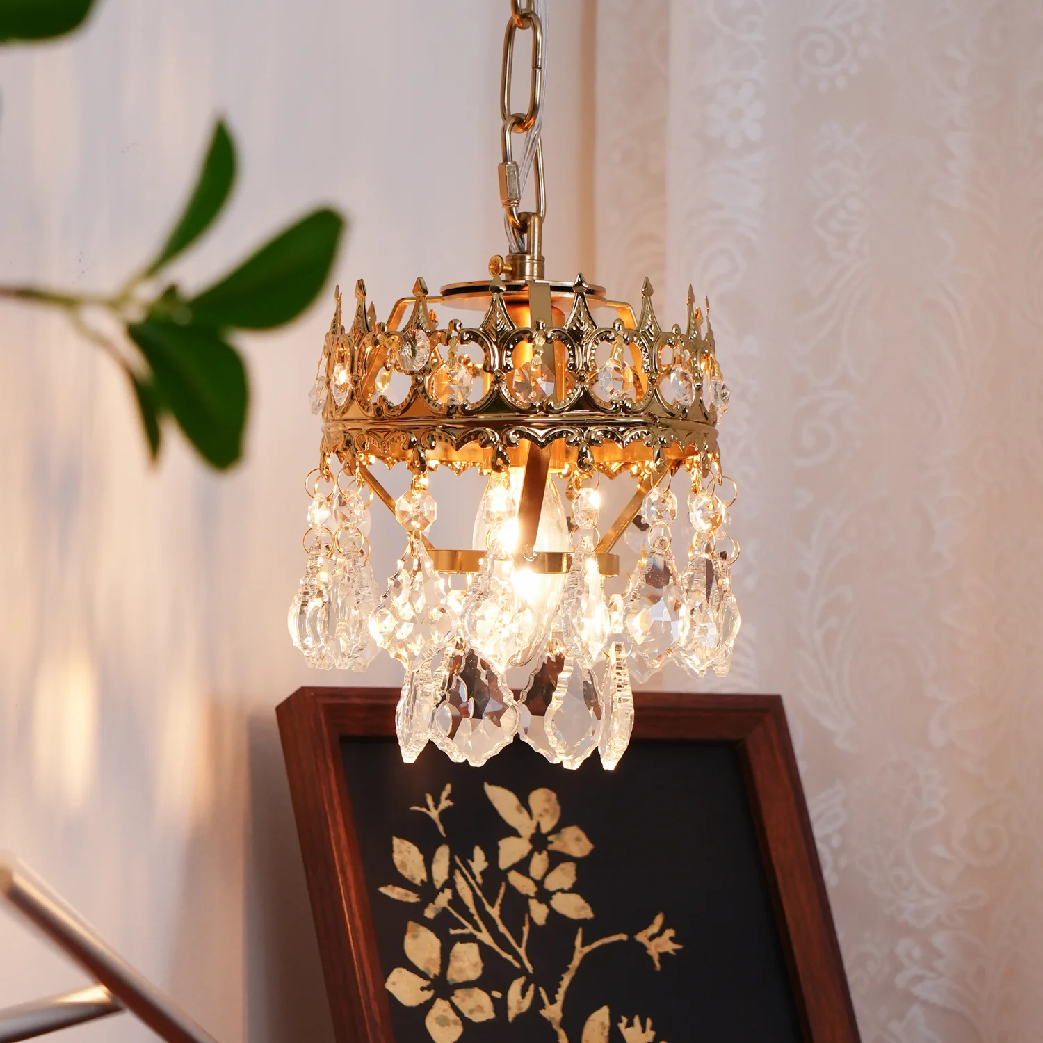 Alessio Classical Crystal Crown Wall Lamp Bathroom Kitchen