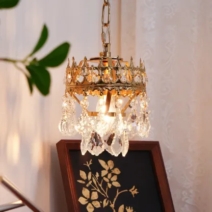 Alessio Classical Crystal Crown Wall Lamp Bathroom Kitchen
