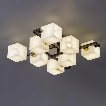 Jade Modern Minimalism Alabaster Ceiling Light Entryway Dining Room
