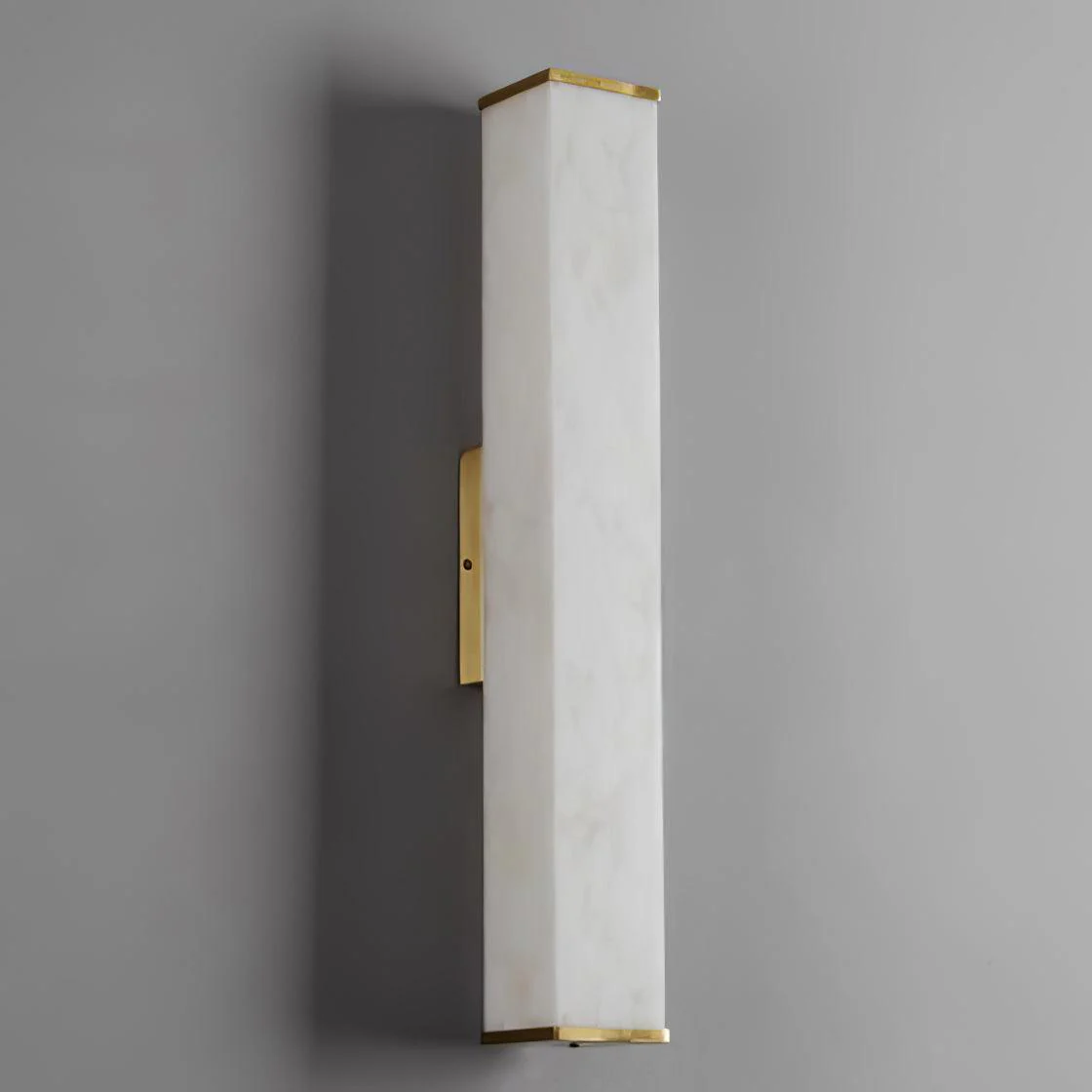 Jade Modern Cuboid Alabaster Brass Wall Lamp Living Room Bedroom