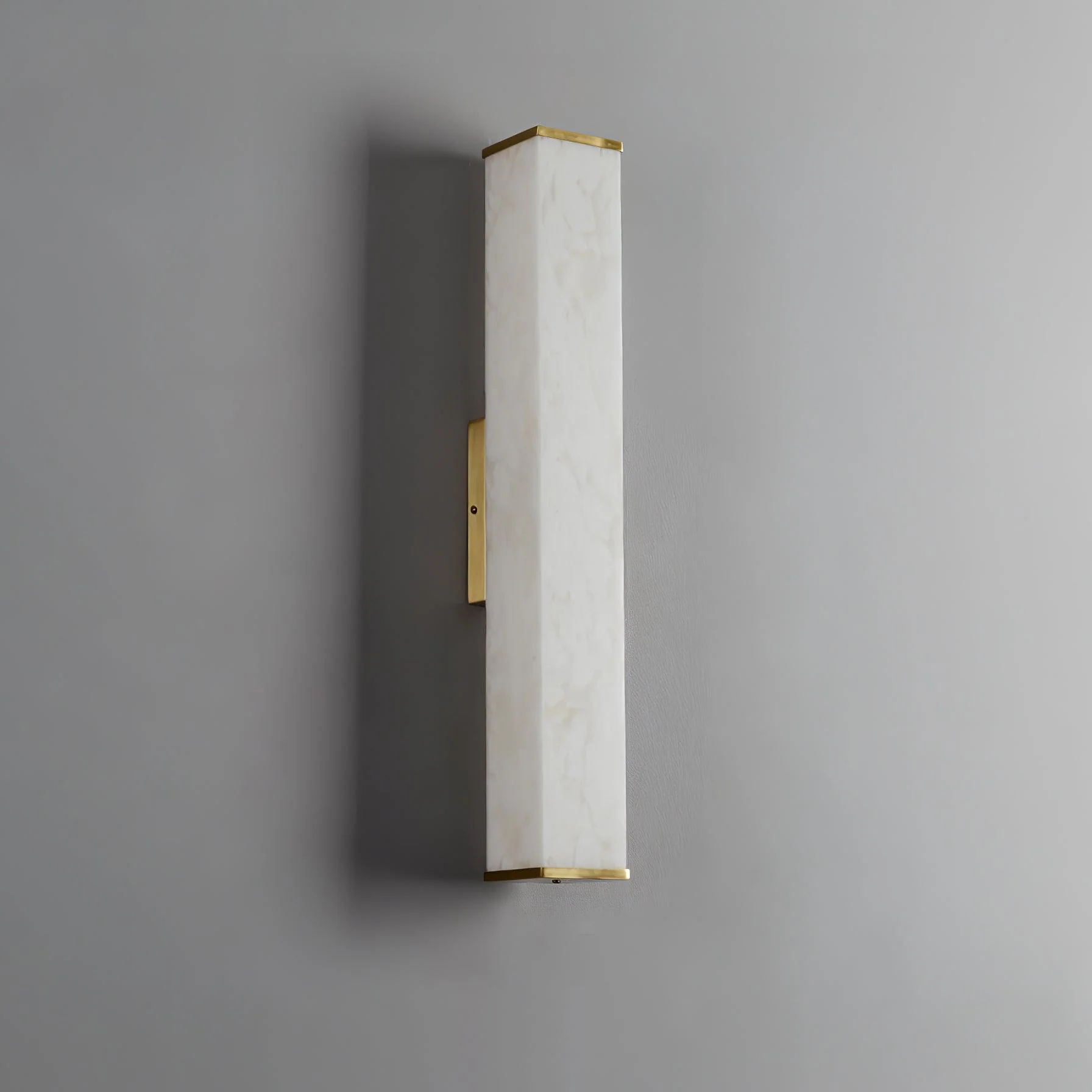 Wall Lamp Modern Cuboid Minimalism Alabaster Brass Living Room Bedroom | Las Sola