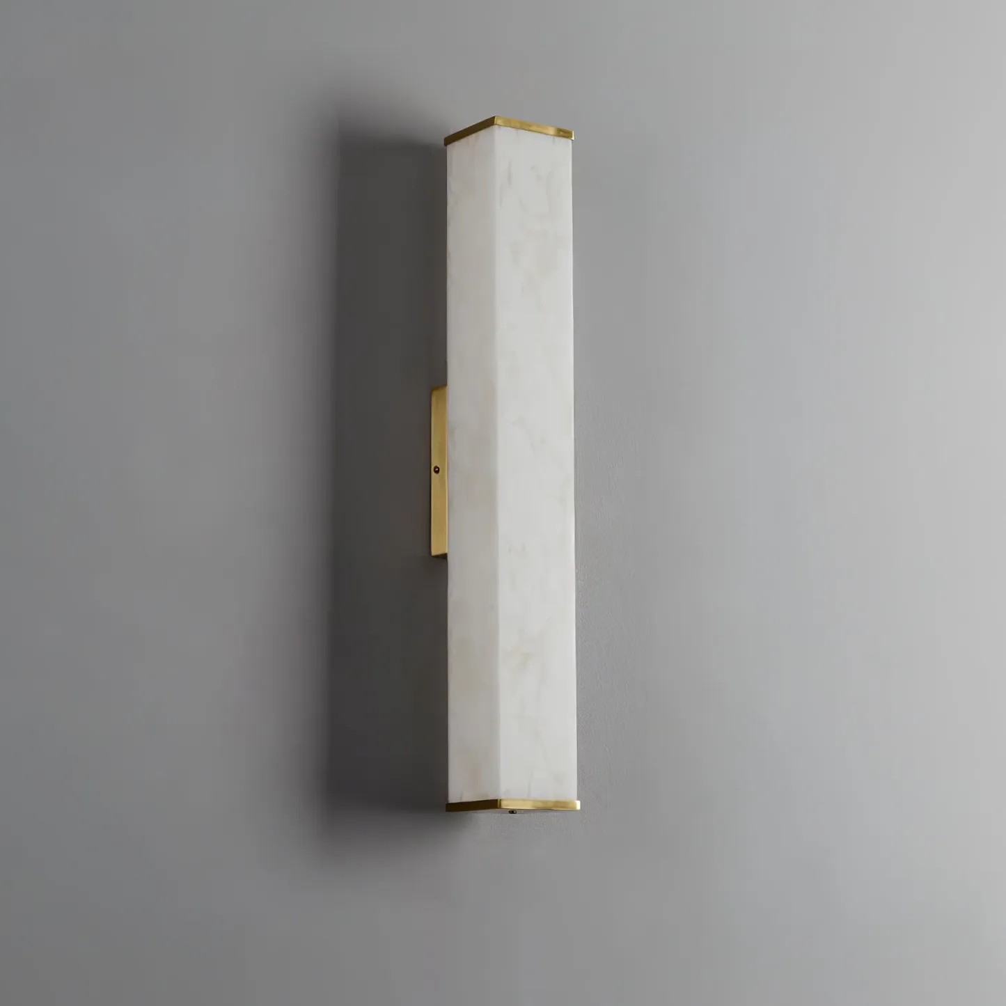 Wall Lamp Modern Cuboid Minimalism Alabaster Brass Living Room Bedroom | Las Sola