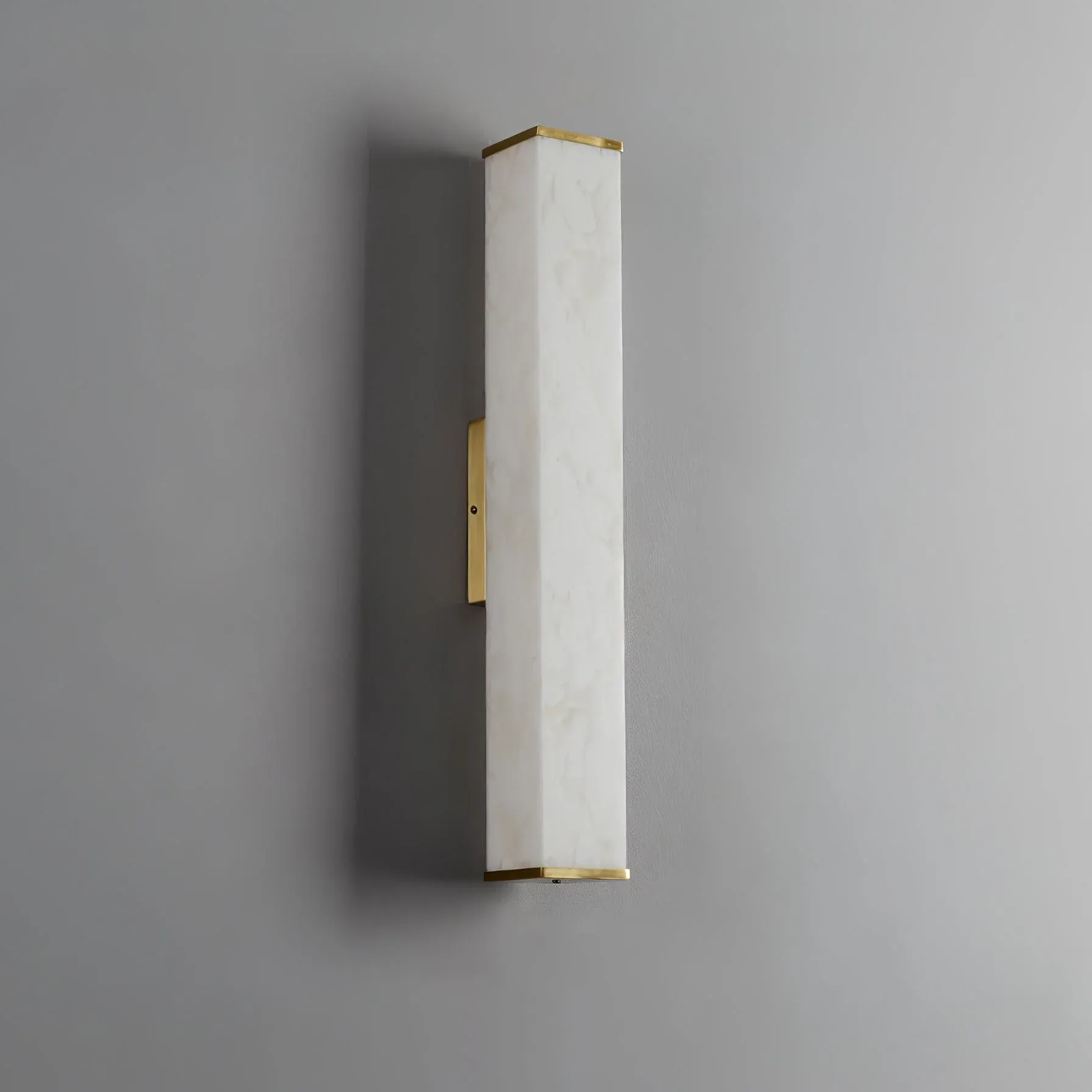 Wall Lamp Modern Cuboid Minimalism Alabaster Brass Living Room Bedroom | Las Sola