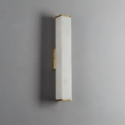 Wall Lamp Modern Cuboid Minimalism Alabaster Brass Living Room Bedroom | Las Sola