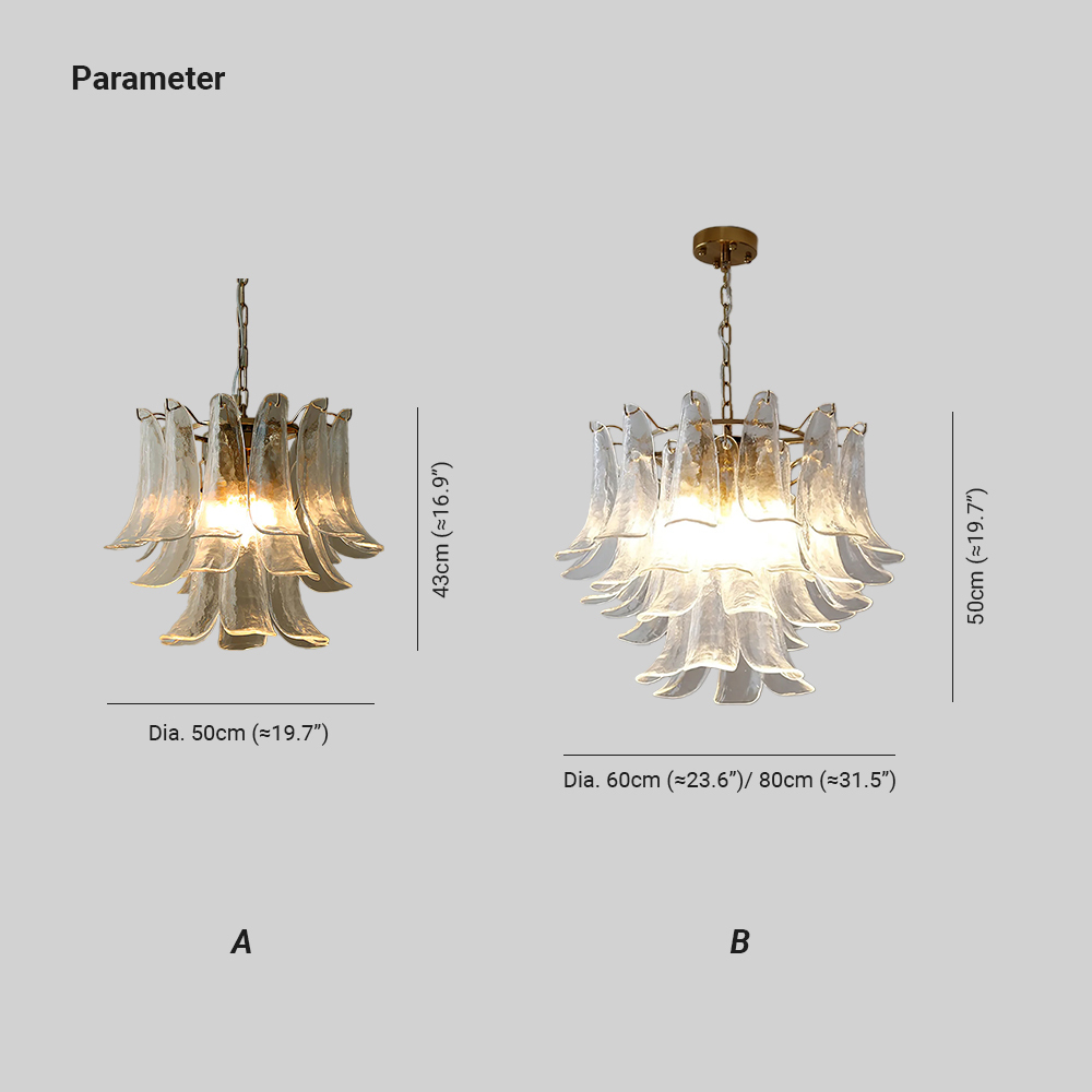 Alessio Vintage Luxury Metal Glass Chandelier Living Dining Room Bedroom