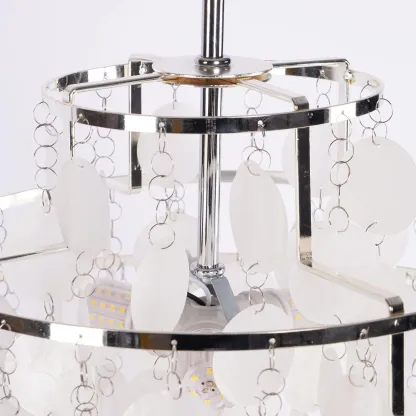 Marilyn Natural Metal Shell Chrome Pendant Light Bedroom Living Room