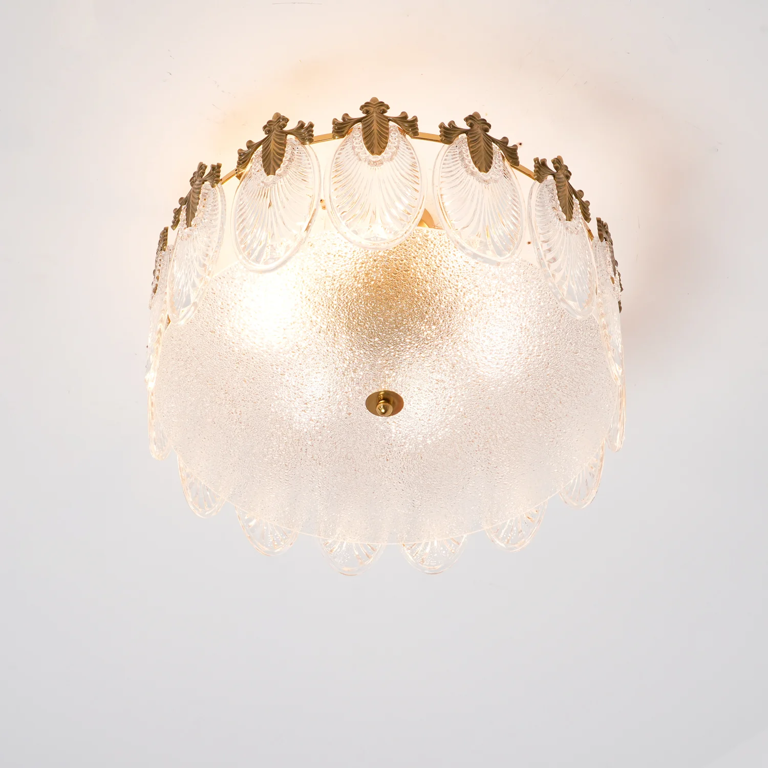 Alessio Vintage Luxury Glass Round Chandelier Living Dining Room