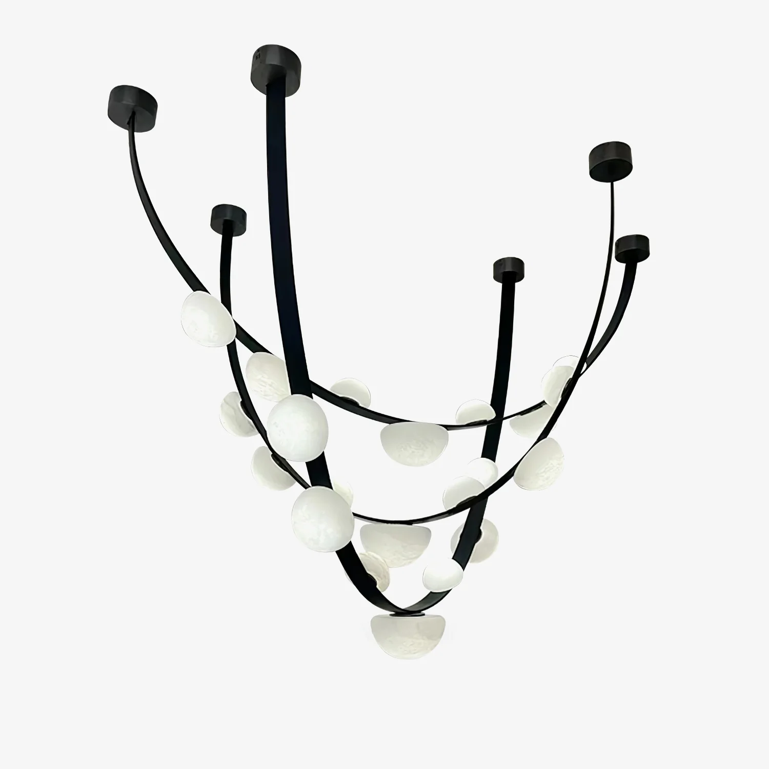 Jade Nordic Natural Dew Drops Alabaster Chandelier