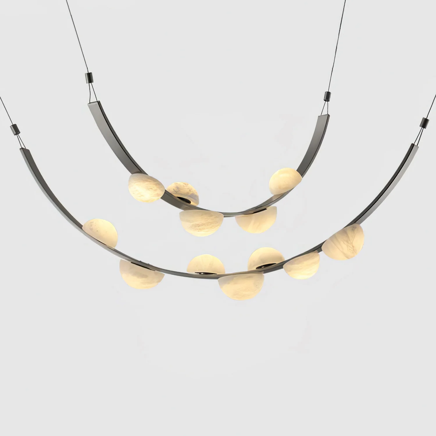 Jade Nordic Natural Dew Drops Alabaster Chandelier