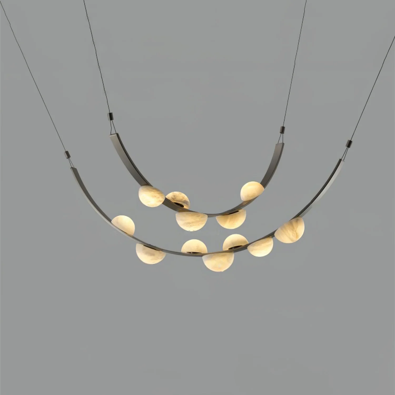 Jade Nordic Natural Dew Drops Alabaster Chandelier