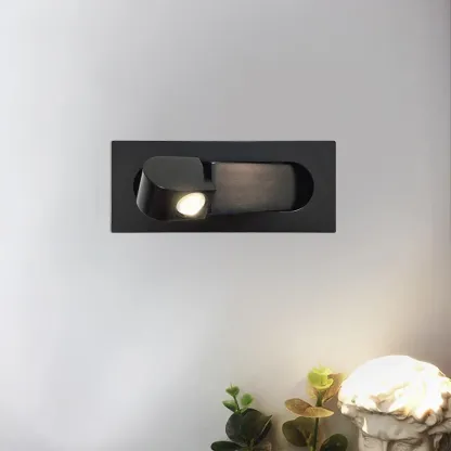 Edge Modern Minimalism Square Metal Wall Light Bedroom Hallway