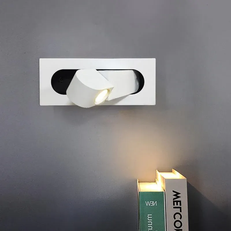 Edge Modern Minimalism Square Metal Wall Light Bedroom Hallway