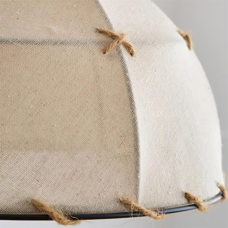 Renée Vintage Round Hanging Fabric Pendant Light Shades Dining Room