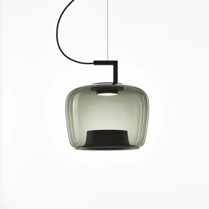 Hailie Modern Round Glass Pendant Light Dining Room Bedroom