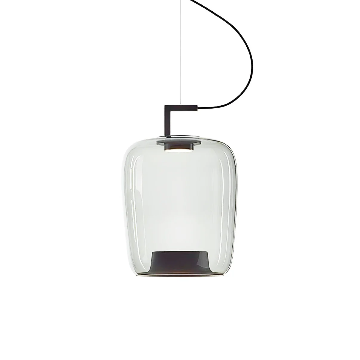 Hailie Modern Round Glass Pendant Light Dining Room Bedroom