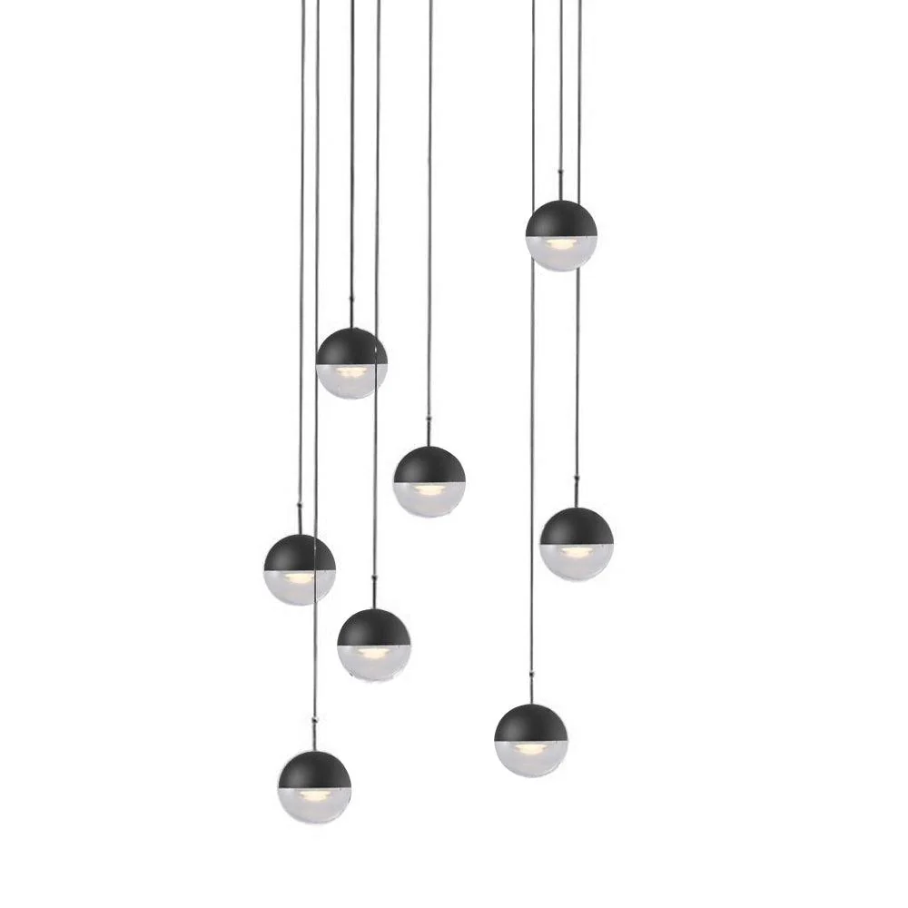 Hailie Modern Gold Metal Acrylic Pendant Light Bedroom Living Room
