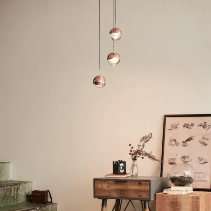 Hailie Modern Gold Metal Acrylic Pendant Light Bedroom Living Room