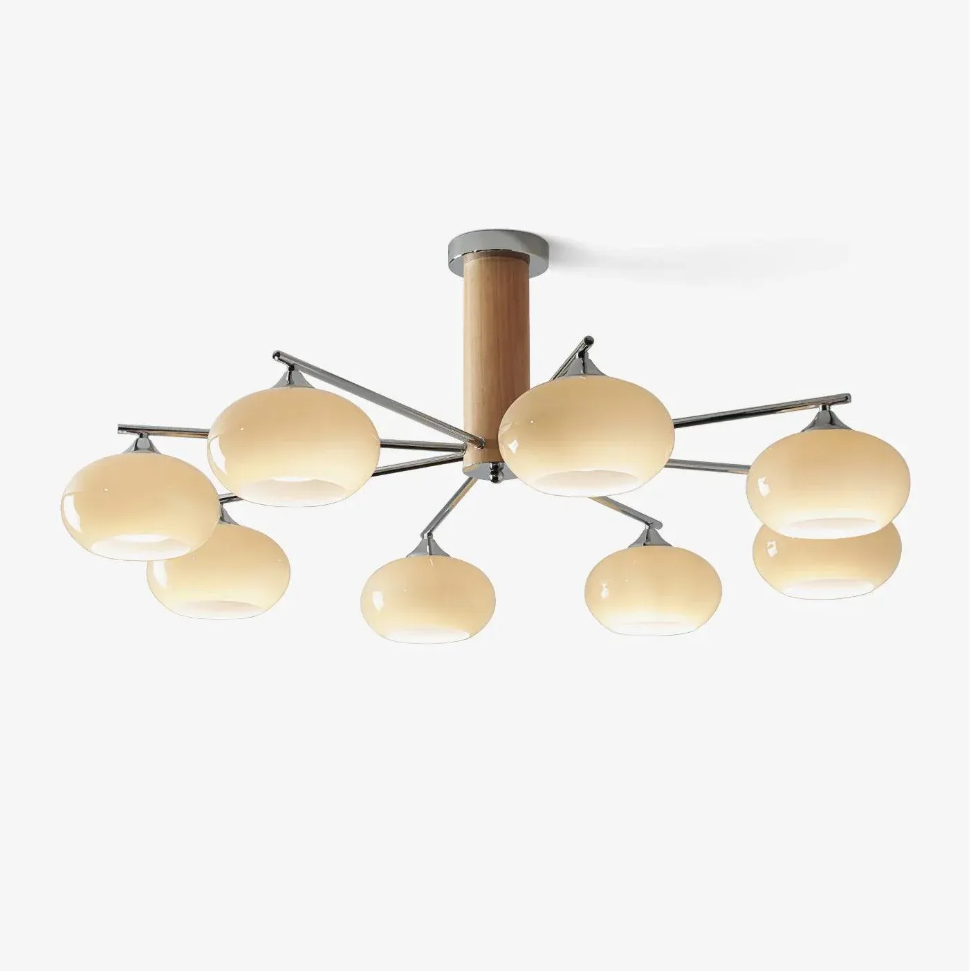 Carins Gorgeous Elliptical Persimmon Chandelier Living Room Bedroom