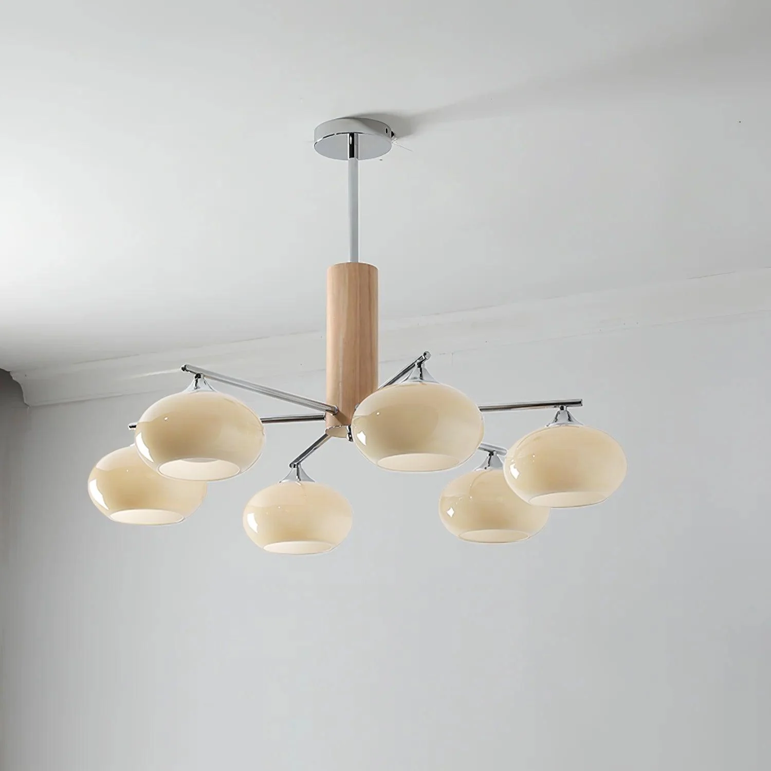 Carins Gorgeous Elliptical Persimmon Chandelier Living Room Bedroom