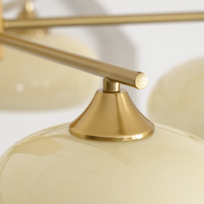 Valentina Modern Metal Glass Elliptical Pendant Light Shades Living Dining Room