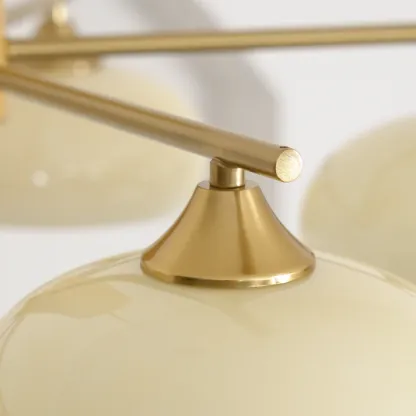 Valentina Modern Metal Glass Elliptical Pendant Light Shades Living Dining Room