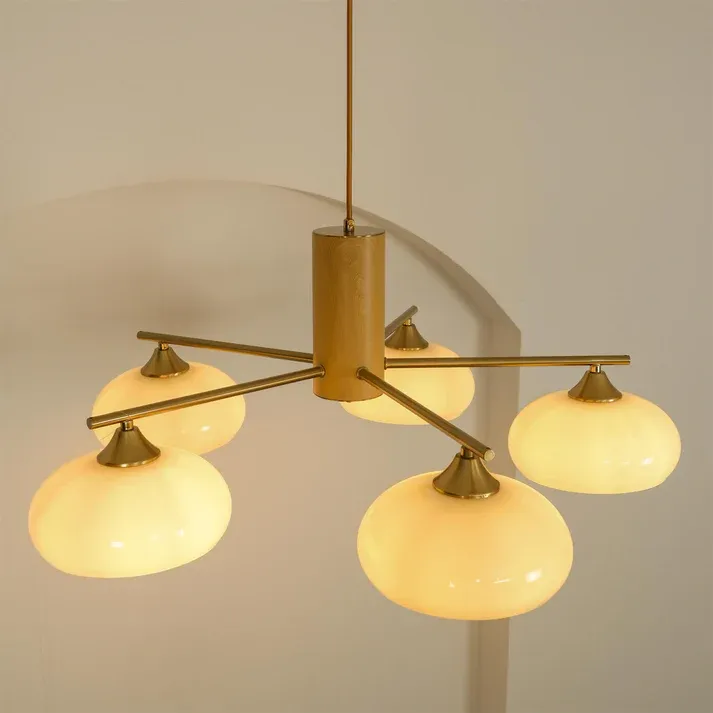 Valentina Modern Metal Glass Elliptical Pendant Light Shades Living Dining Room