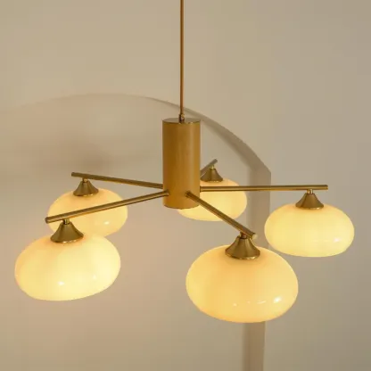 Valentina Modern Metal Glass Elliptical Pendant Light Shades Living Dining Room