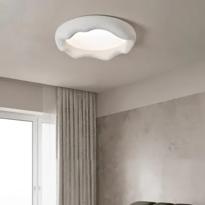 Quinn Modern Round Resin Glass Ceiling Light Bedroom Living Room