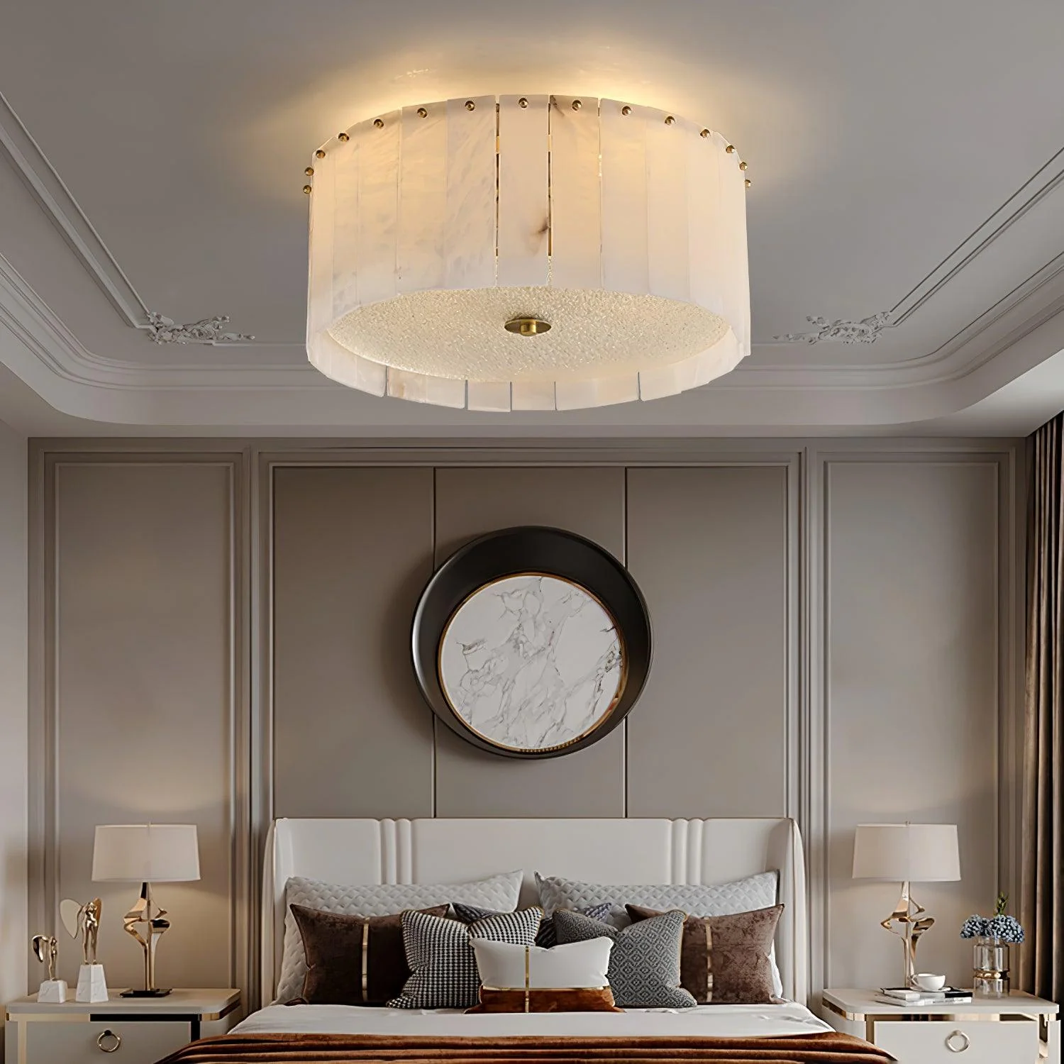 Jade Modern Nordic Alabaster Ceiling Light Entryway Dining Room
