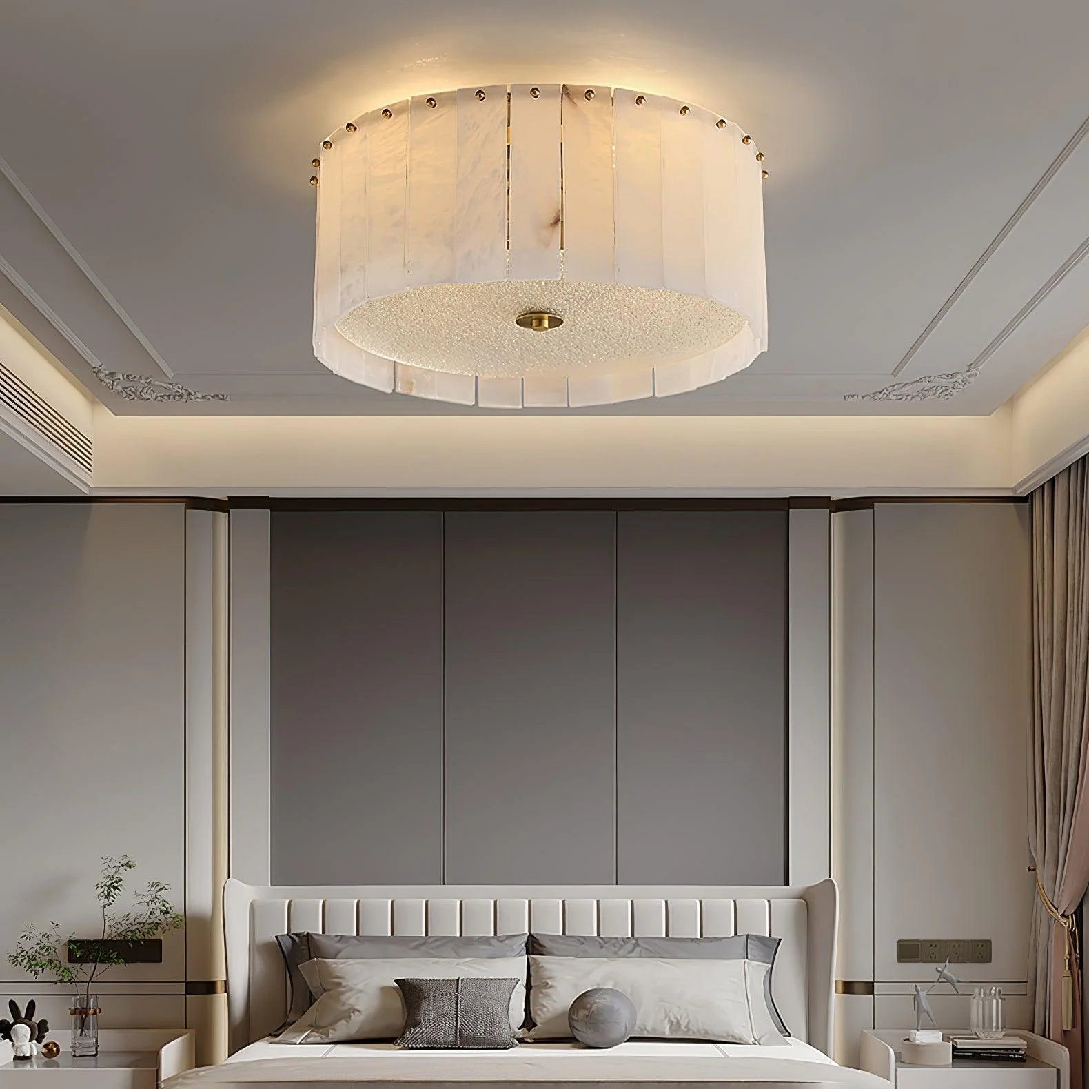Jade Modern Nordic Alabaster Ceiling Light Entryway Dining Room