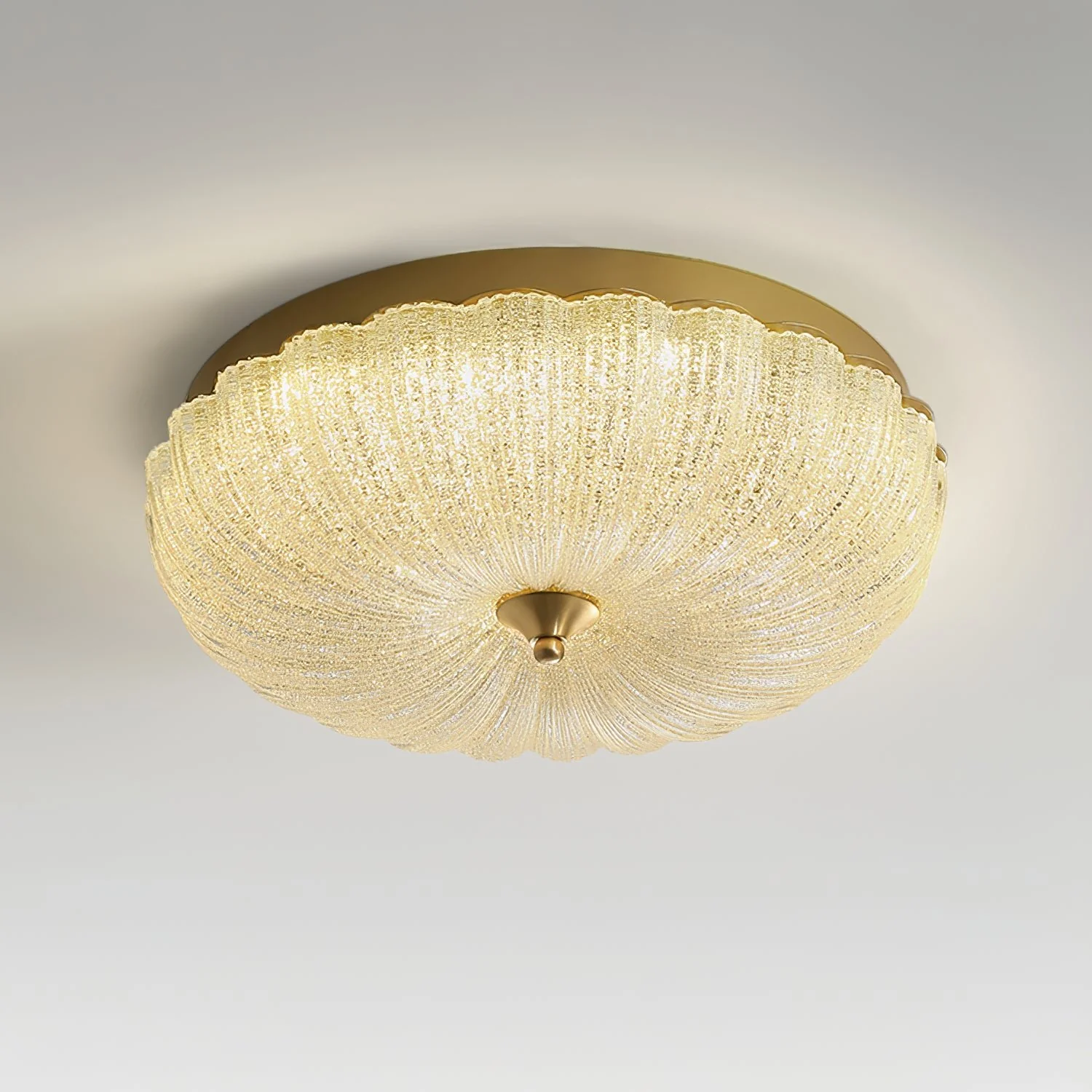 Marilyn Modern Round Metal Glass Ceiling Light Bedroom Living Room