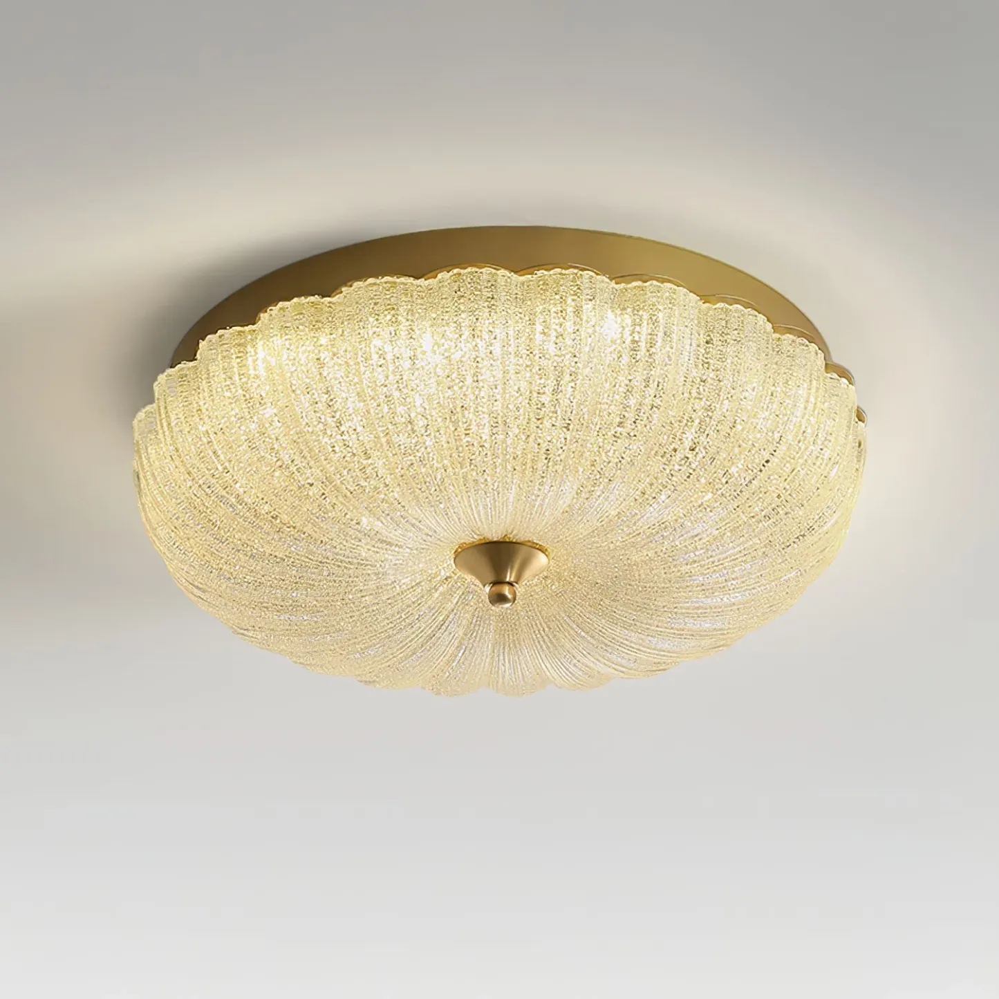 Marilyn Modern Round Metal Glass Ceiling Light Bedroom Living Room