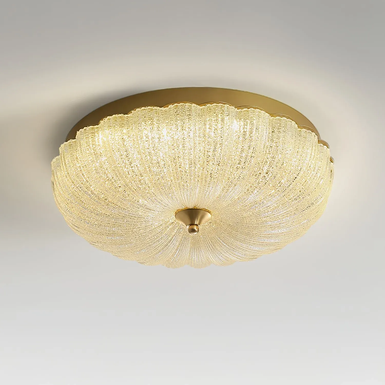 Marilyn Modern Round Metal Glass Ceiling Light Bedroom Living Room