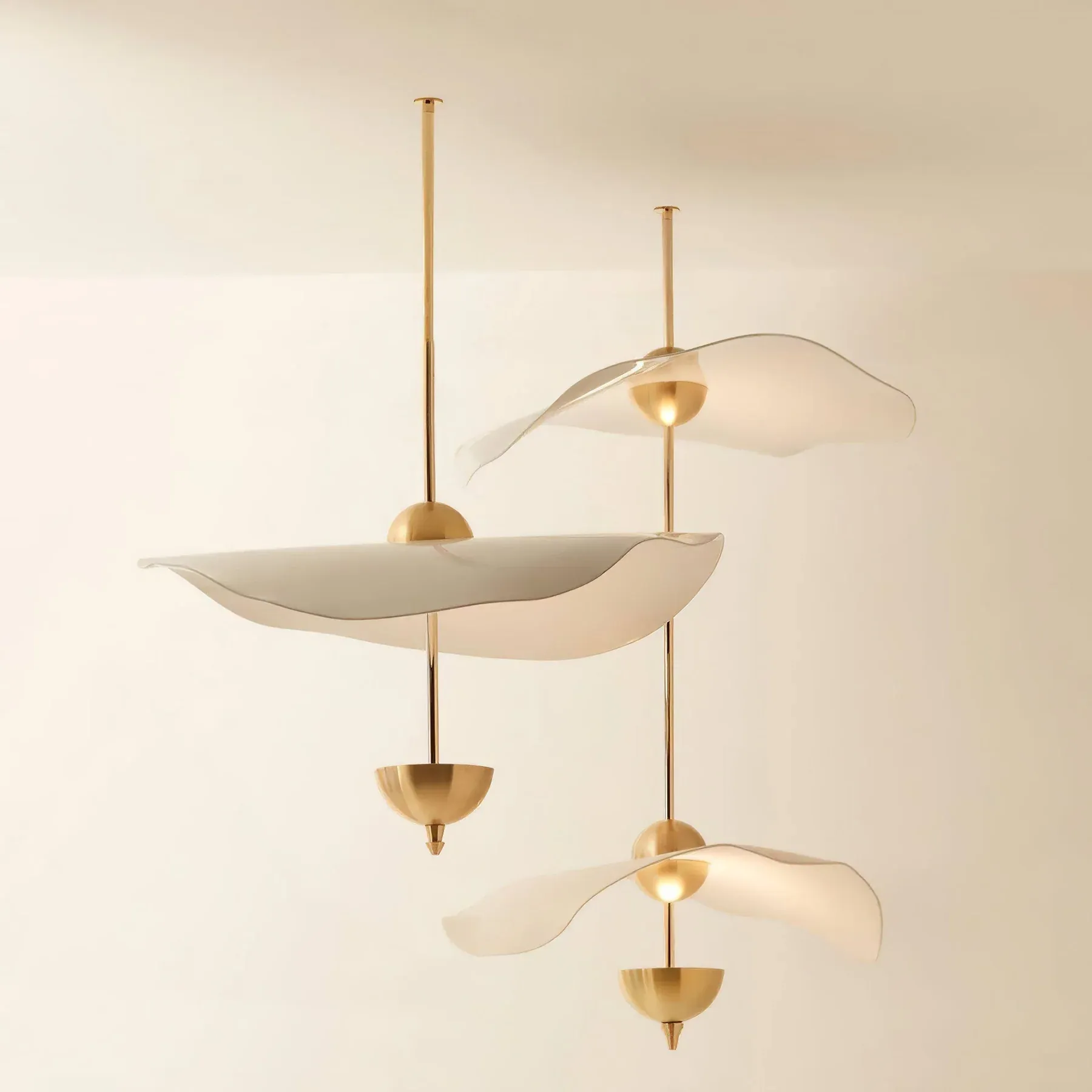Carins Modern Gold Metal Acrylic Pendant Light Bedroom Living Room