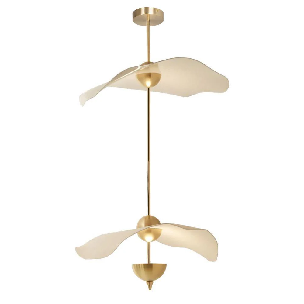Carins Modern Gold Metal Acrylic Pendant Light Bedroom Living Room