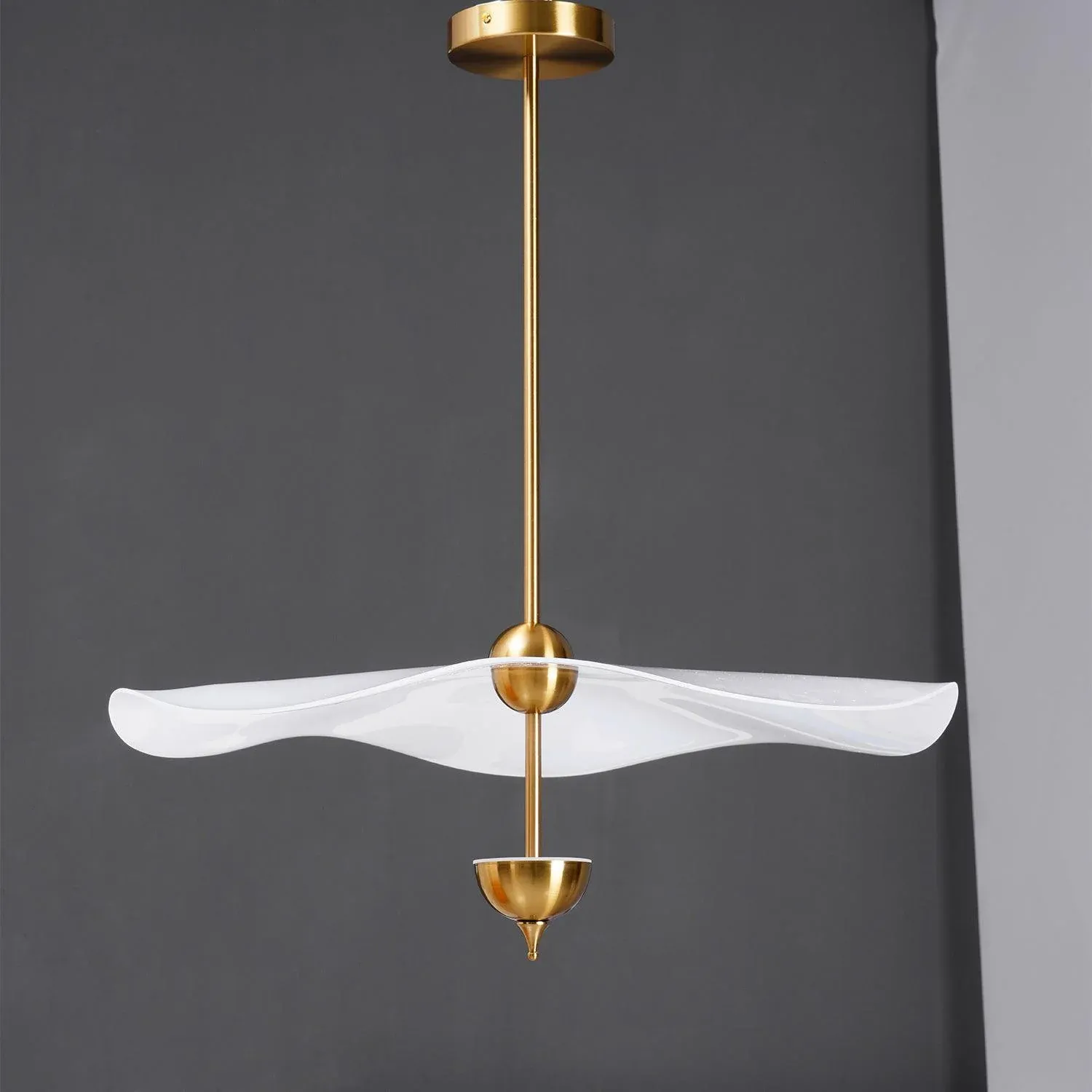 Carins Modern Gold Metal Acrylic Pendant Light Bedroom Living Room